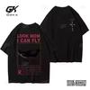 HOT SALE Cactus Jack T-shirt High Quality Cotton Men Women LOOK MOM I CAN FLY Tee Hip Hop Short Sleeve Tshirts Tops Clothes 6
