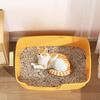 1PC cat litter box No. Splash-proof cat toilet Huge open cat litter box Extra large semi-closed kitten
