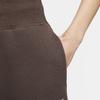 Nike Solid Color Logo Straight Leg Fleece Knit Sports Pants Women bottoms Brown DQ5616-237