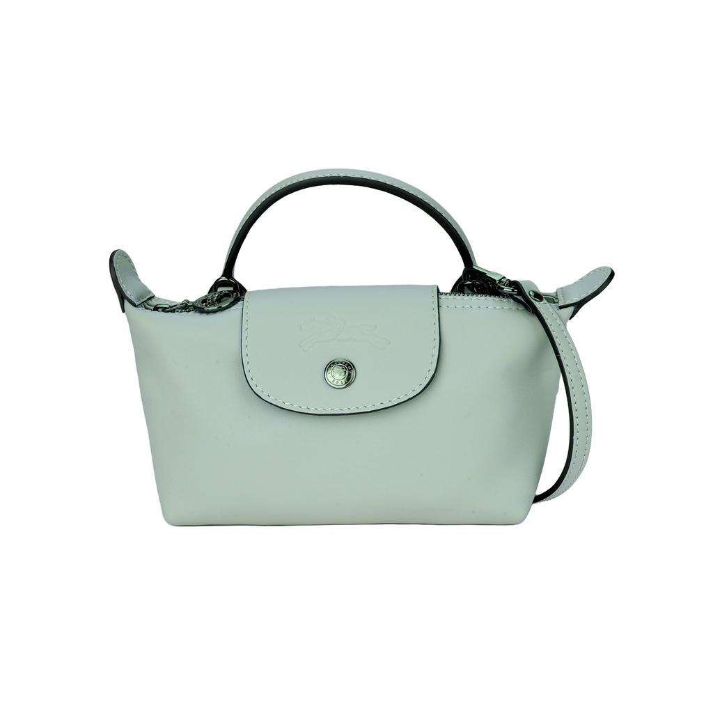 Longchamp Le Pliage Xtra Embossed Logo Detachable Adjustable Shoulder Strap Leather Mini Shoulder Crossbody Bag Women Handbags Moss-Green 34205987M07