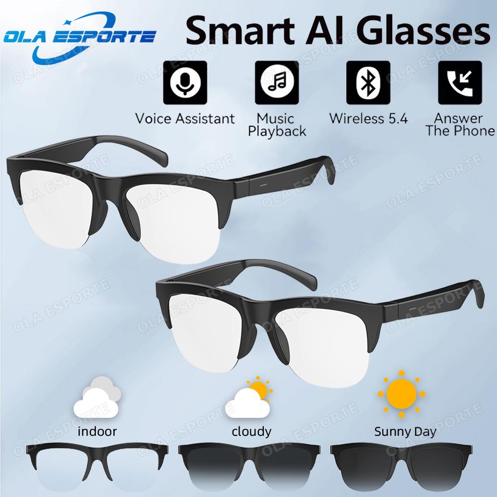 New Smart Sunglasses Glasses Bluetooth Call Outdoor Sports Headphones Voice Navigation Pochromic Lens Waterproof Anti-UV