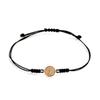 [Bnbgold] Bracelet Pièce Elizabeth 14K/18K Cordon de Soie Fil Noir Pnb35763