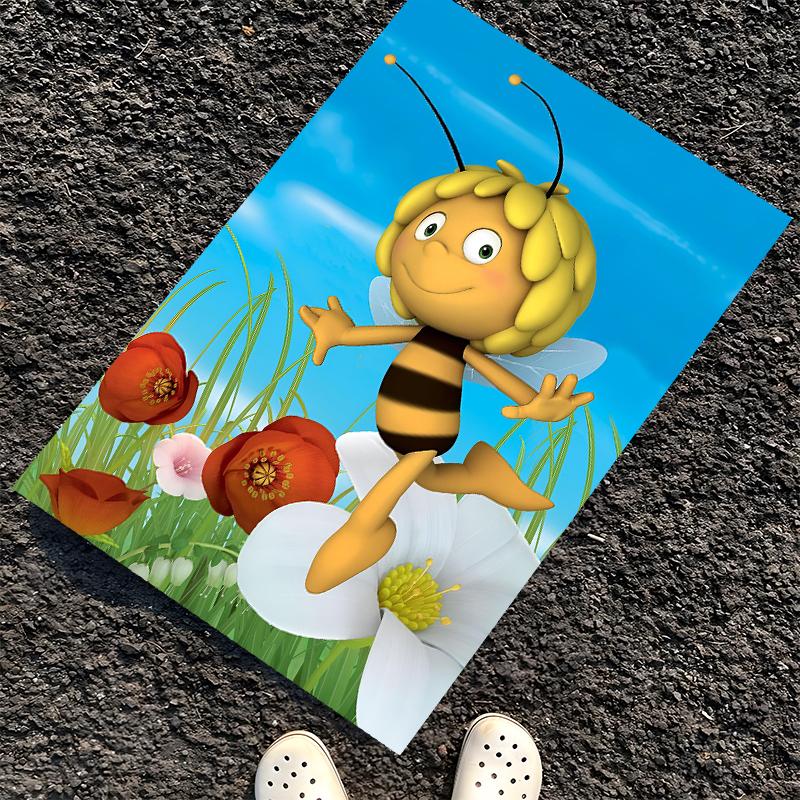 Maya the Bee Printed Carpet, Rug for Office Chair Living Room Bedroom Kitchen Room Decor Gifts.