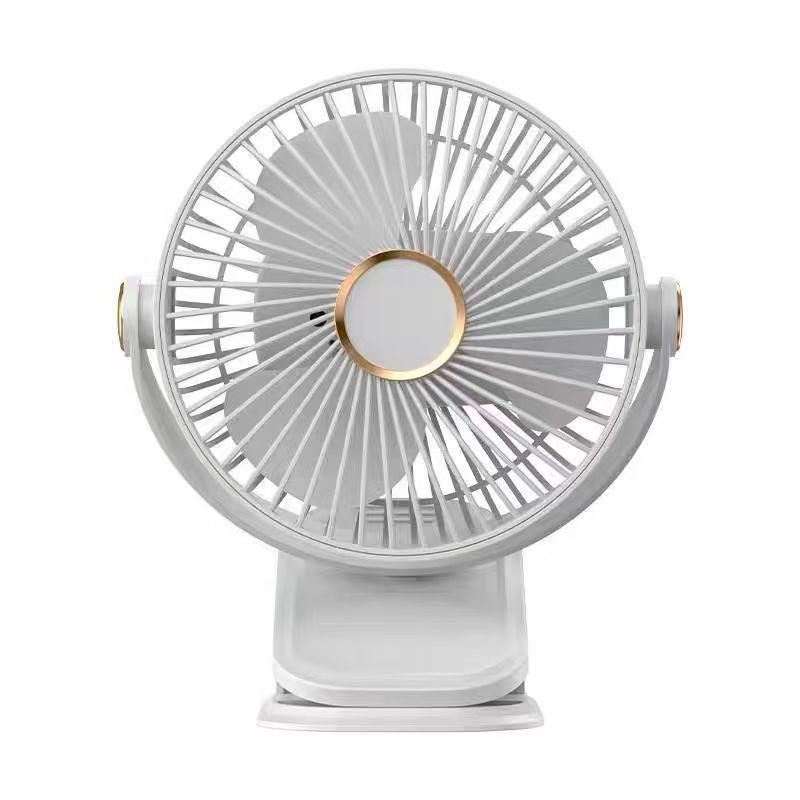 

USB Rechargeable LED Desk Fan with Night Light for Dorms and Camping 20*9