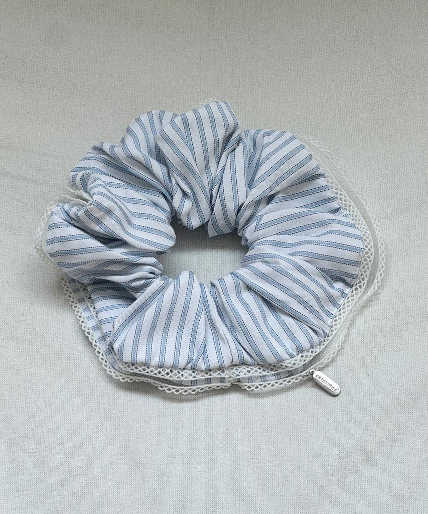 Saintvine [2 Pack] Lace Stripe Scrunchie