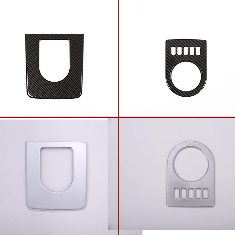 ABS Carbon Fiber Car Central Console Gear Shift Frame Cover Trim Carbon Fiber For Jaguar F-Pace X761 XE X760 XF X260 Accessories