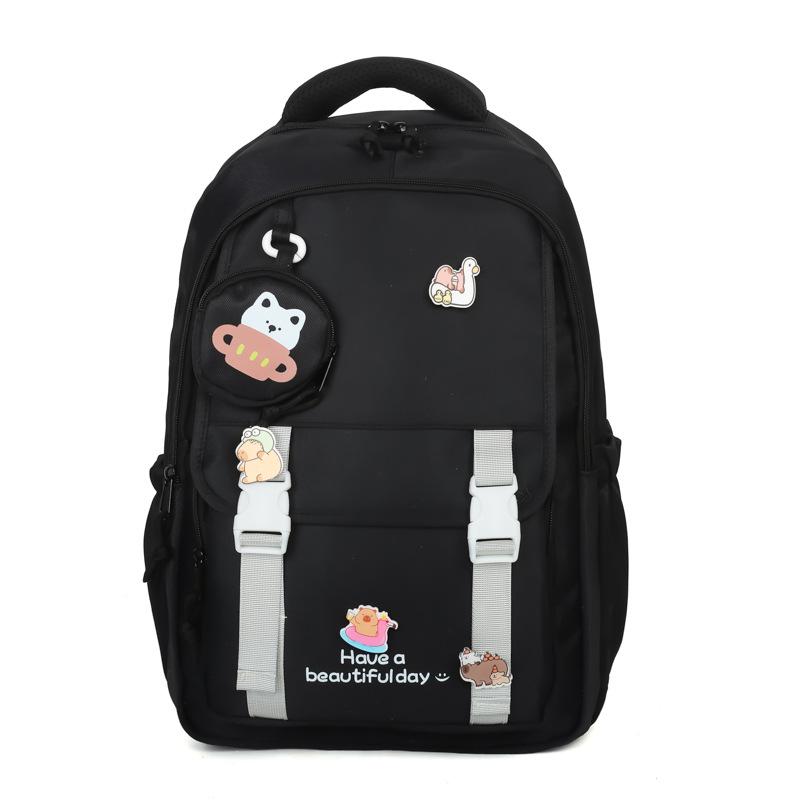 The New Schoolbag Is Breathable and Burden-reducing Spine Protection for Grades 3 To 6. Large-capacity and Lightweight Schoolbags Are Niche