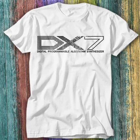 DX-7 Digital Programmable Algorithm Synthesizer Analogue FM T Shirt Top Tee 376