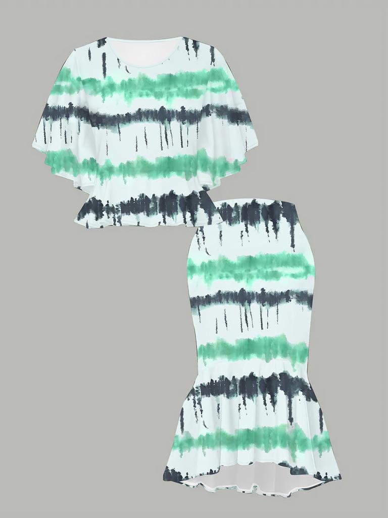 3D  Printed Classical Totem Women's Print, Fashionable Large-sized, Elegant, Versatile for All Seasons. T-shirt, Skirt and Set