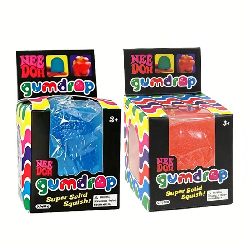 Needoh Gumdrop Candy Shaped Squeeze Toy Certified Safe Multicolored Full Slow Rebound Squish  Adhd Focus Toy Leisure Gift