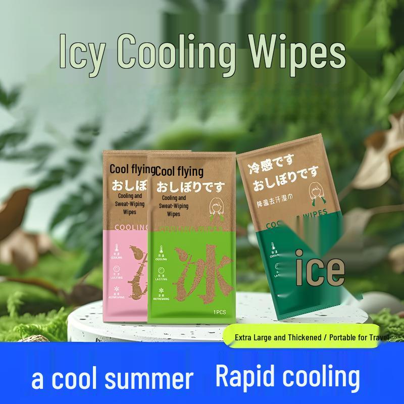 Cooling Ice Towel - Refreshing Sweat-Stop Towel for Military Training, Summer Cool Wipes 【Clear Wind Jasmine】1 piece