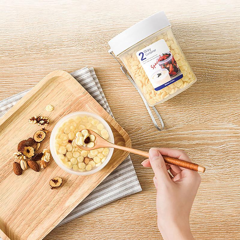 Breakfast Oatmeal Cereal Nut Yogurt Salad Cup Seal Container Double Layer Sauce Cup Bento Tuppers Food Bowl Lunch Box