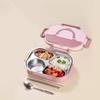 Sealed 304 Stainless Steel Lunch Box Insulated Thermal Lunch Box 4 Compartment Lunch Box  Office