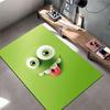 Cute Green Monster Face Carpet suitable as a non-slip mat for the living room or bedroom sofa