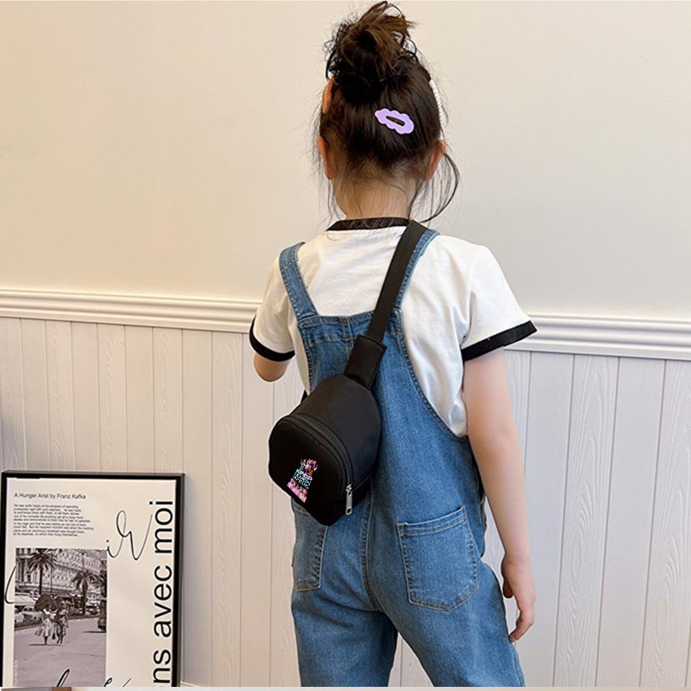 Anime Cartoon K-Pop Demon Hunters Printed Kawaii Chest Pack for Boy Girl Shoulder Bag Student Portable Crossbody Pouch Kid Gift