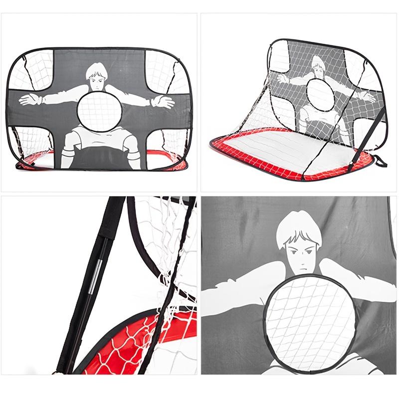 2-In-1 Folding Soccer Goal, Portable Soccer Goal Net, Dual-Purpose Design Outdoor Soccer Training, Multi-Function Training Net
