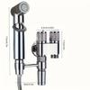 Family Corner Valve Toilet Nozzle - Dual Outlet Flush, One Inlet and Two Outlets, Handheld Basin Nozzle, Easy To Install and Space Saving