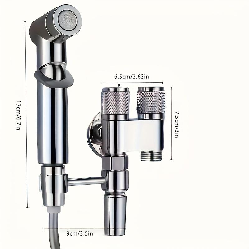 Family Corner Valve Toilet Nozzle - Dual Outlet Flush, One Inlet and Two Outlets, Handheld Basin Nozzle, Easy To Install and Space Saving