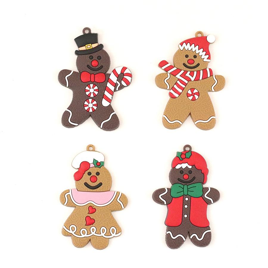 

Christmas Gingerbread Man Ornaments Xmas Tree Wooden Hanging Pendants 2026 New Year Party Home Decoration Kids DIY GIft