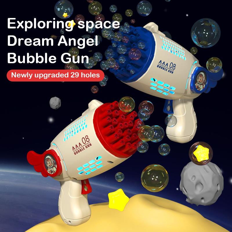 29 hole Fully automatic children's bubble machine luminous toy gift bubble gun bubble stick without battery wihtout bubble water
