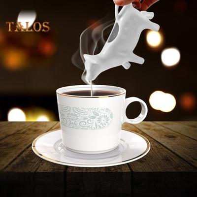 Milchkännchen aus Keramik in Kuhform, für Kaffee, Tee, heiße Schokolade, süßes Tierdesign, leicht zu reinigen, Zubehör für Küche und Esstisch