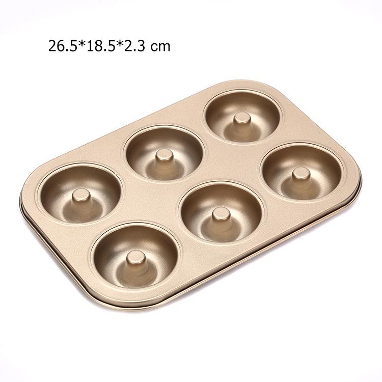 Muffinform, Schokoladen-Backform, Donut-Kuchenform, Donut-Form aus Kohlenstoffstahl, runde Tasse aus Kohlenstoffstahl, Stück, Donut-Herstellungsform