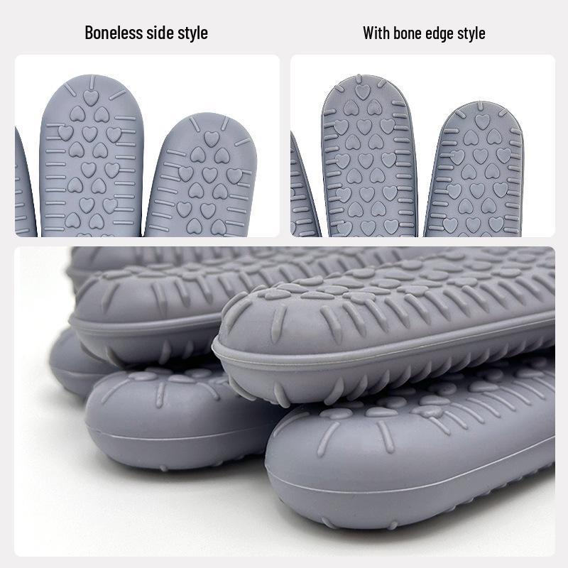 Heart-Shaped Silicone Insulated Oven Mitts: Cotton-Padded, Heat-Resistant, Five-Finger Design for Cooking and Baking.
