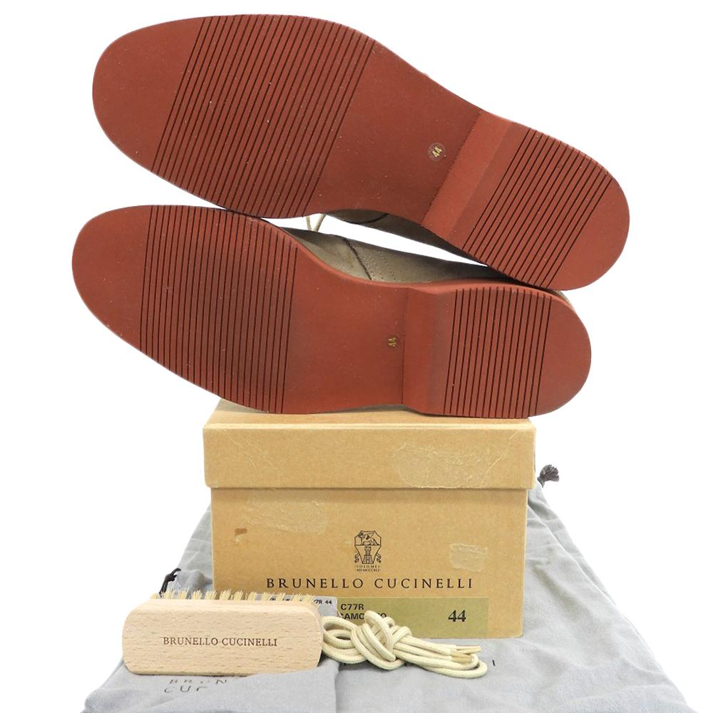 Brunello Cucinelli Herren Wildleder Desert Boots, Beige, Größe 44, MZUCIMC014 Schuhe 44 beigeGebraucht