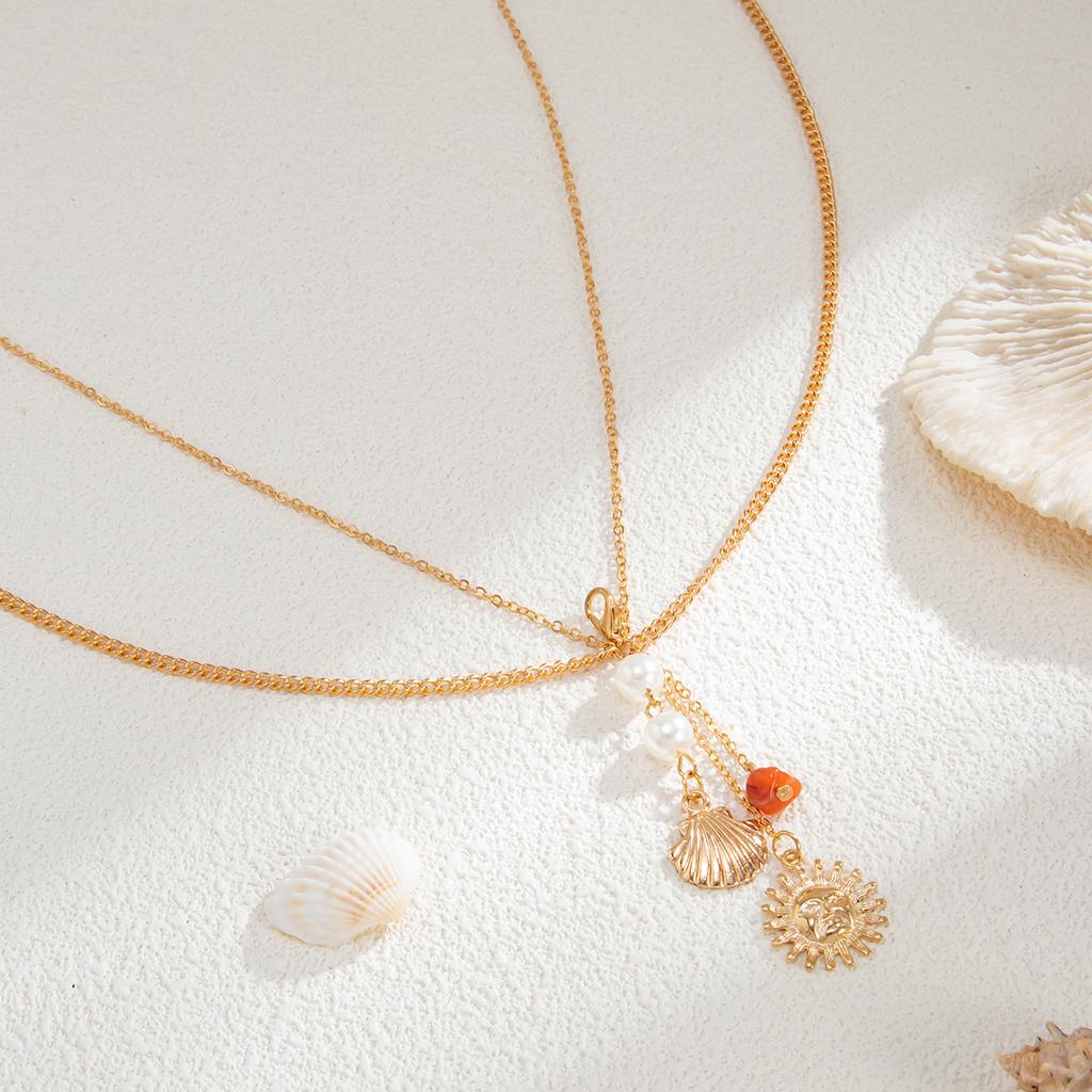 Gold Color Starfish Shell Pendant Bra Chain Summer Sexy Chest Chain Lingerie Party Jewelry 2025 Trendy Multi-layered Body Chain Accessories for Women