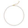 Geometric Pearl Choker: Retro Literary Fashion for Women