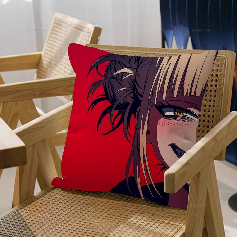 

Химико Тога Моя геройская академия Персонализированная наволочка для подушки Пылезащитный чехол Спальня Детская вечеринка Декорация Наволочка День рождения Детский подарок 12x12Inch