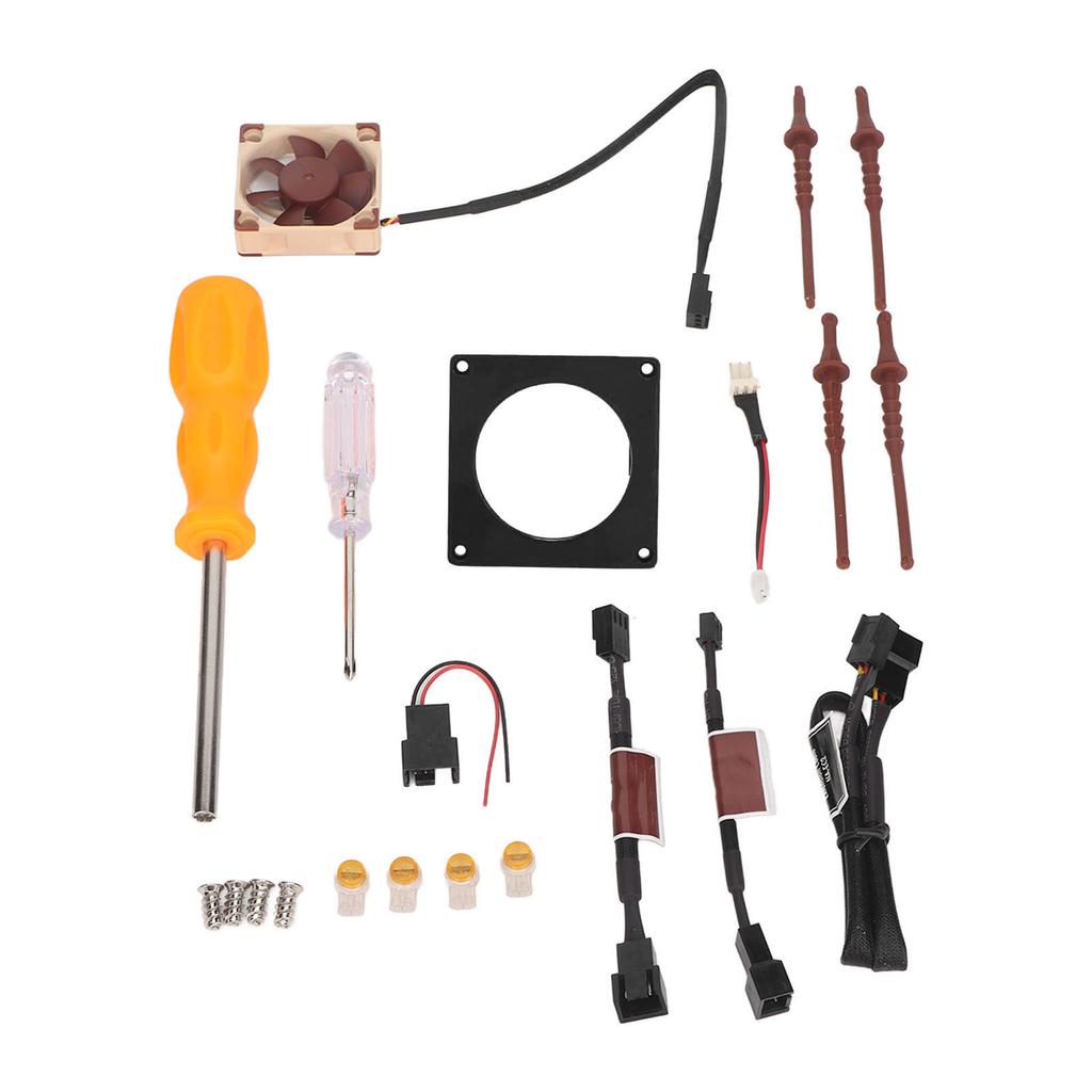 Fan 3D Print Mount Kit Efficient Heat Dissipation Game Console Cooling Fan Mount Kit for Gamecube Noctua Black