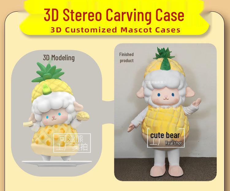 Custom Foam Carving Mascot Costume with Inflatable Headgear for Performances