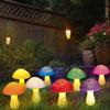 Solar Crackle Waterproof High Brightness Outdoor Mushroom Lamp for Courtyard and Lawn Decoration