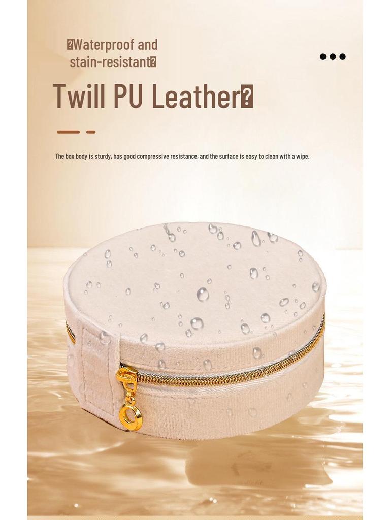 Velvet Travel Jewelry Box: Compact Storage for Rings & Necklaces