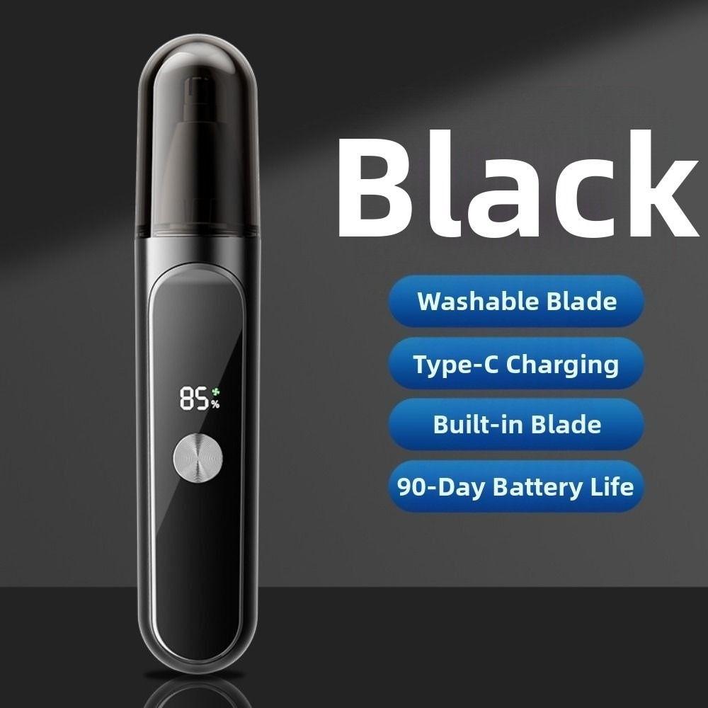 Rotary Cutter Head Electric Nose Hair Trimmer LED Digital Display Eyebrow Trimmer  Unisex