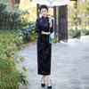 Skinny daily mother outfit national style new Chinese autumn long sleeve improved cheongsam women's advanced sense retro slim spring and autumn