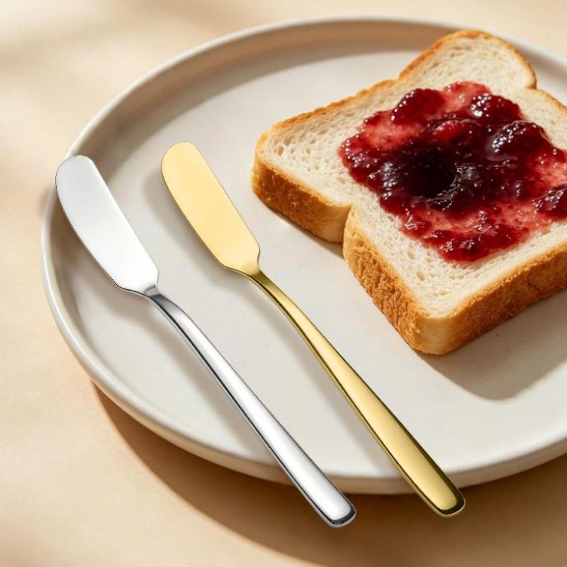 4Pcs Stainless Steel Butter Knife Cheese Spreader Multiuse Butter Shovel Bread Spreader Kitchen Tableware