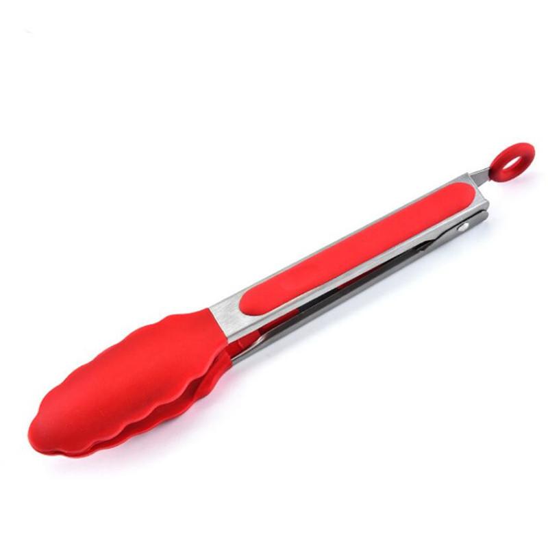 Food Grade Silicone Food Tong Kitchen Tongs Utensil Cooking Tong Clip Clamp Accessories Salad Serving BBQ Tools