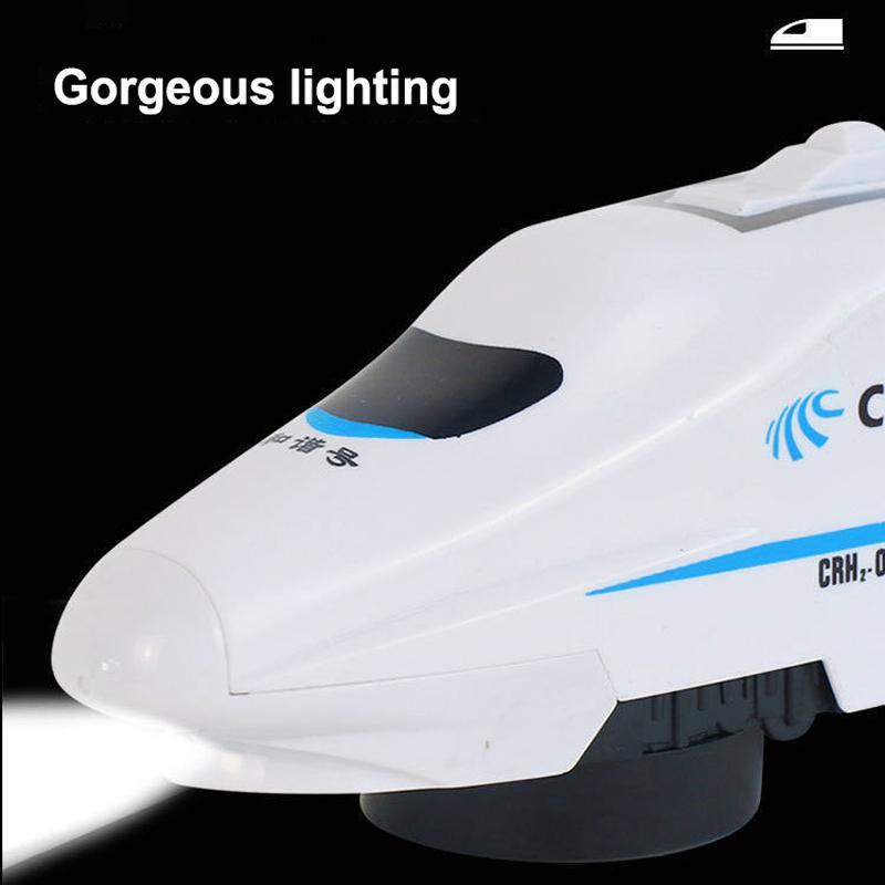 New DIY Simulation High-speed Railway Train Toy Electric Sound and Light Model Train Educational Toys Children's Christmas Gifts
