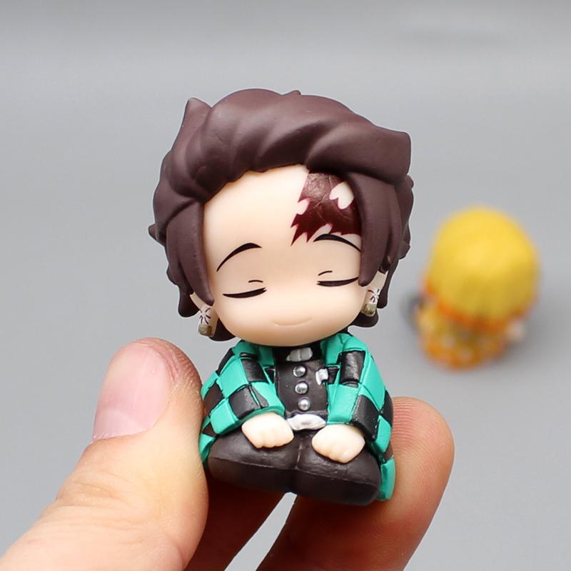 4pcs Demo Slayer Gk Kamado Tanjirou Nezuko Edition Shoulder To Sleep Desktop Decoration Model Children ToyGift Q Kid Friendly Entertaining Fun Play