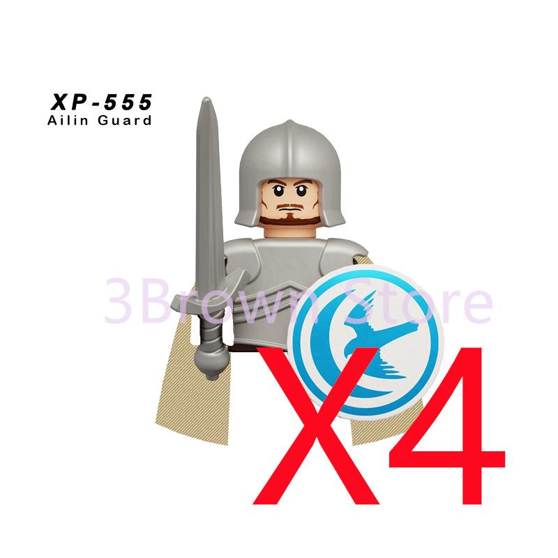 MOC Medieval Building Blocks Castle Knights Army Soldiers Warrior Accessories Warhorse Helmets Shields Armor Toy Gifts S036 DIY