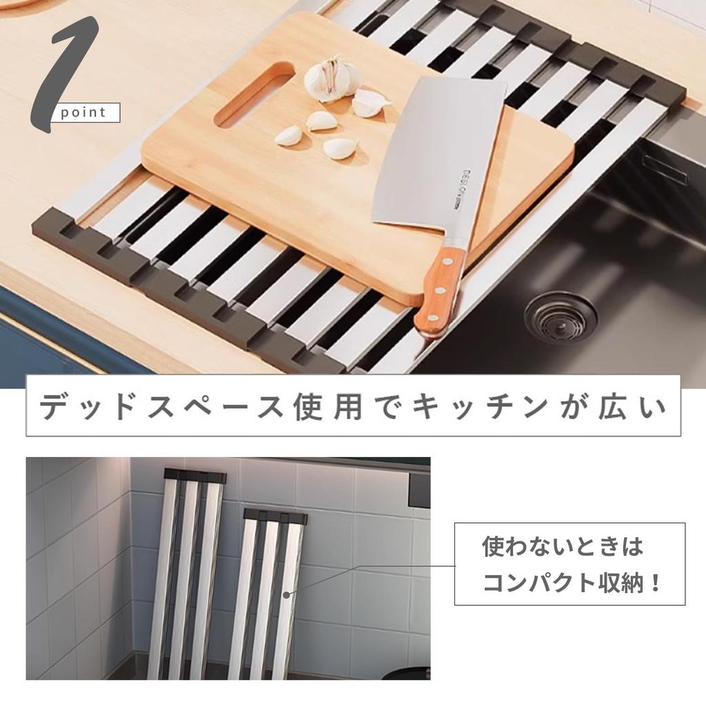 Kamelun Vas Peste Scurgătorul din Inox, Chiuvetă, Pliabil, Triplu-Pliabil, Oțel, Ordonat, Compact, Rezistent la Rugină, Antibacterian, Bucătărie, Lat, 5532.5cm