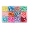 Colorful Imitation Pearls for Craft 1200Pcs 6MM Sew On Pearls Beads with Holes for Jewelry Making Bracelets Necklaces