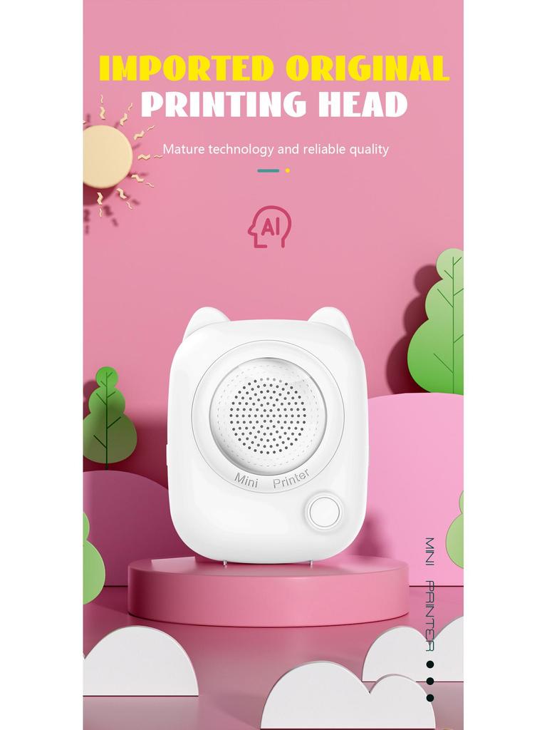 AI Children's Sticker Printer: Smart Voice & Image Generation Toy
