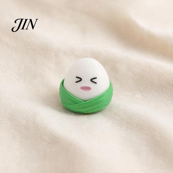 Office Desk Stress Reliever 3D Printed Zongzi Fidget Clicker, Cartoon Rice Dumpling Finger Decompression Toy Relief Food Toy, Gift for Dragon