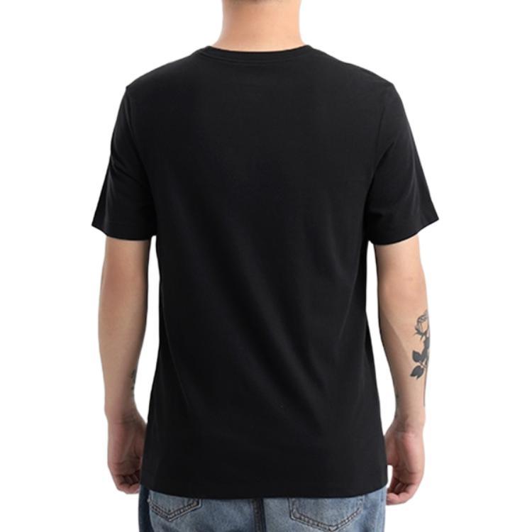 Jordan T Shirts Men's Black Crew Neck Moderate Straight Fit (Unisex) T-Shirts CN3579 010