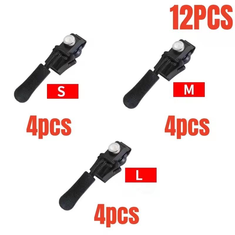 3-60Pcs Universal Zipper Repair Kit Quick Instant Detachable Zipper Head Replacement Zipper Slider Pull Jacket Bags Coat DIY Sew