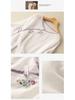 2024 Women's Cotton-Linen Embroidered Short Sleeve Shirt with Oblique Collar