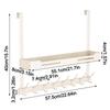 No Drill Over The Door Hook Rack Aluminum Door Organizer Hanging Hook Rack  Bedroom Organization